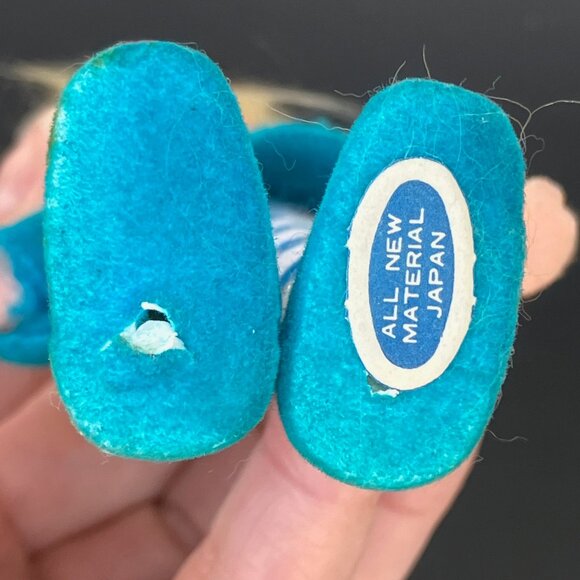 Napco Japan Mod Stripe Pixie Blue Eyed Girl Elf Christmas Ornament - Picture 10 of 13